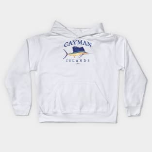 Cayman Islands Vintage Sailfish Kids Hoodie